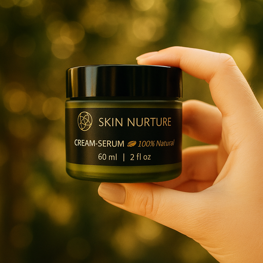 Nourish & Nurturing Cream Serum 2oz | Organic Face Moisturizer for Dry & Hormonal Skin | Natural Anti-Aging Skincare, Authentic Handmade