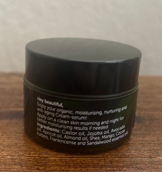 Organic Nurturing face Cream-Serum (1 oz)
